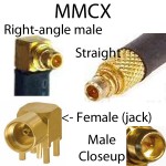 MMCX-macho se une con conectores en algunas tarjetas miniPCI, de Ubiquiti y MikroTik